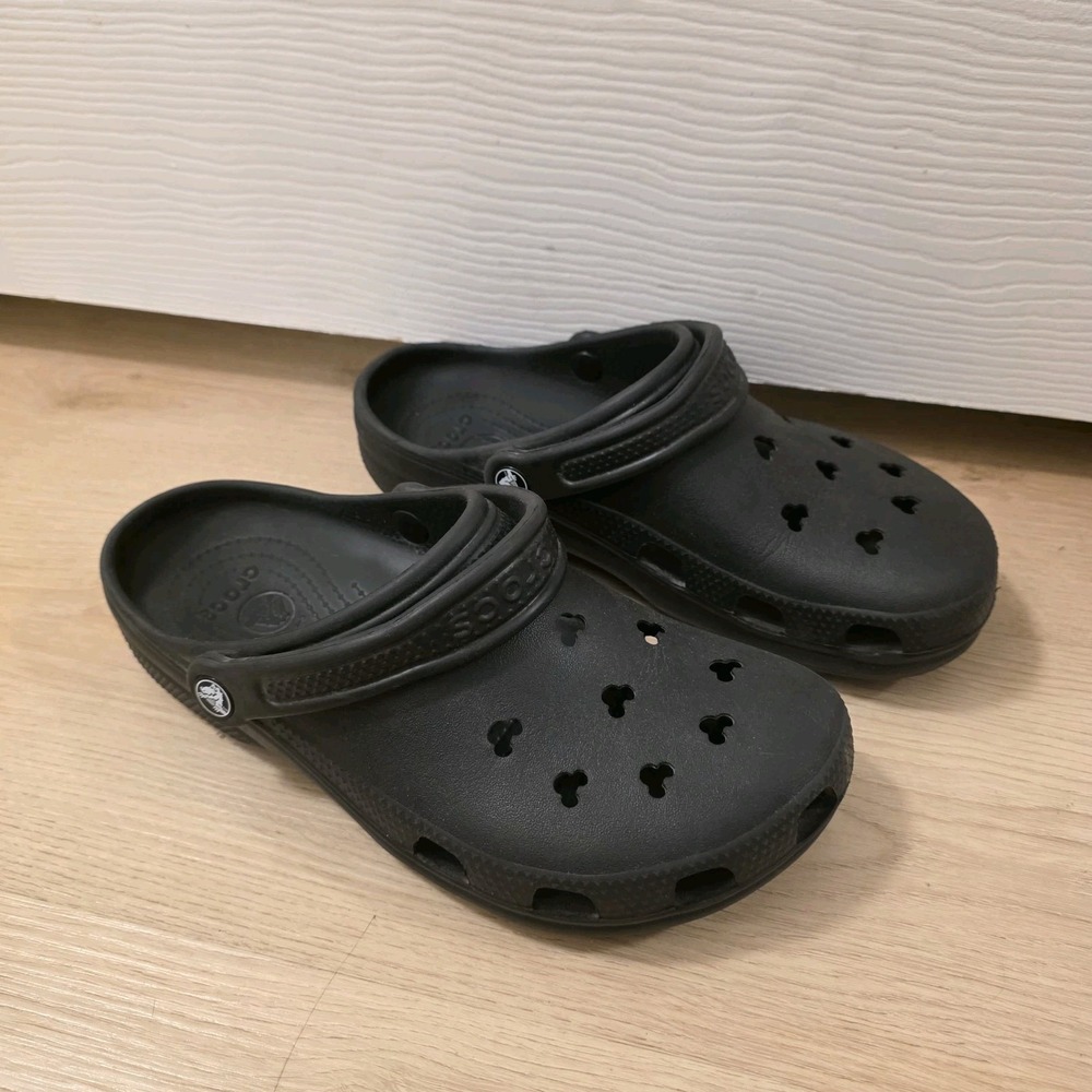 Disney Parks Crocs Mickey Mouse Unisex M8/W10 Black Classic Clogs Shoes
